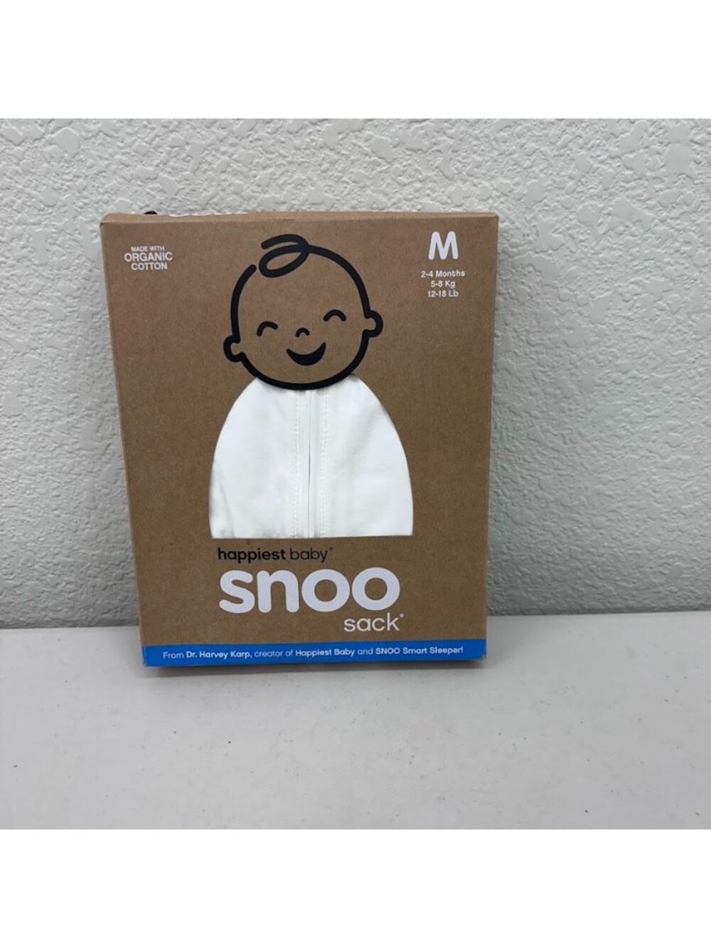 Happiest Baby Snoo Sack Organic Cotton Size M 2-4 Months 5-8 kgs 12-18 lbs NEW